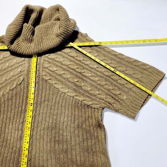 Motto Chunky Golden Brown Cable Knit Cowl Neck Sweater Women's (2X) - Picture 10 of 11